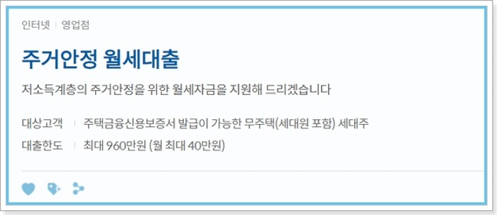 신혼부부 주거안정 월세보증금대출 (주거급여 수급자 포함) 금리, 한도- 신한은행