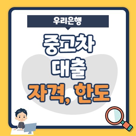 우리은행 중고차대출-드림카 자격, 한도, 금리, 중도상환수수료, 신용점수